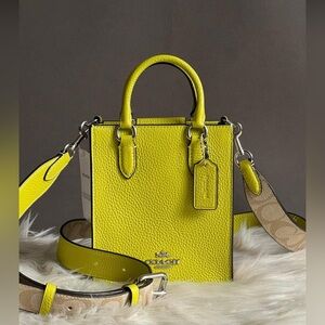 CJ501 - Coach North South Mini Tote with Signature Canvas